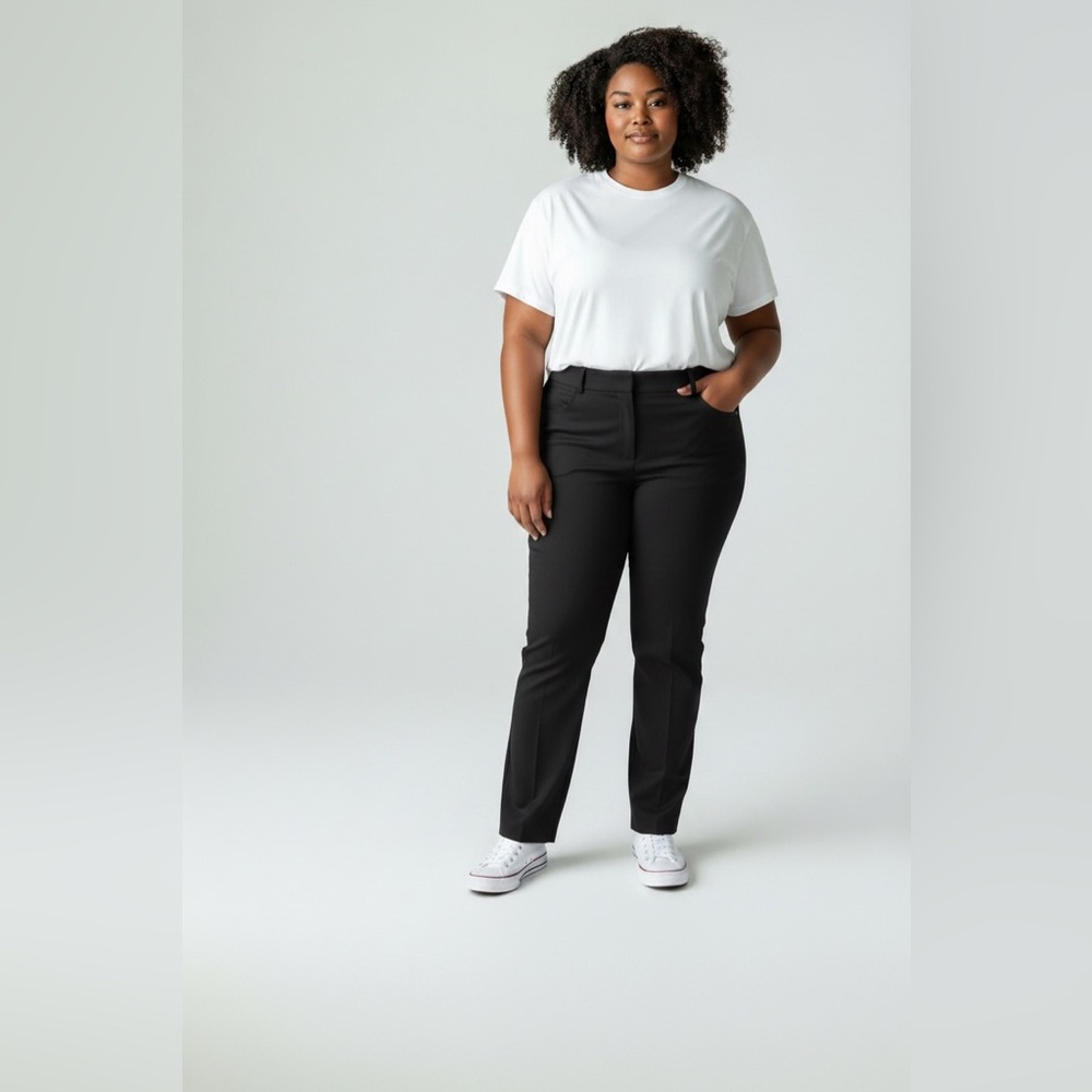 Ann Taylor Black Straight Leg Ponte Pants